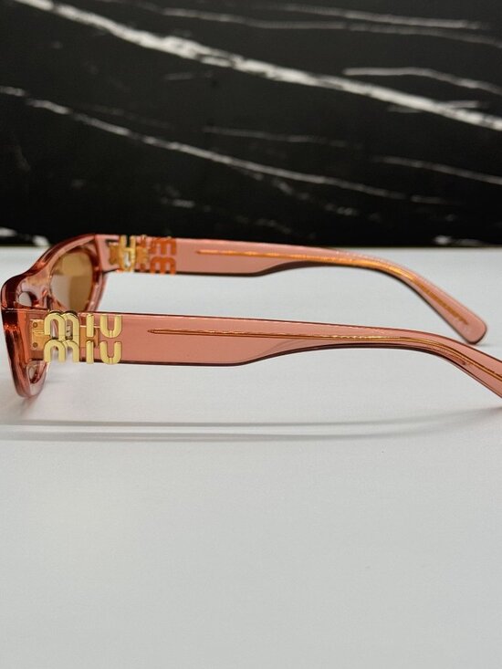 NEW MIU MIU MU07ZS 14T07V SUNGLASSES TULIP TRANSPARENT WOMEN MU 07ZS 14T07V, SMU